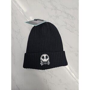Jack Skellington Nightmare Before Christmas Black Knit Beanie